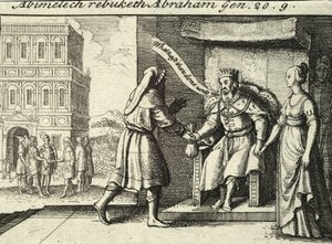 Abimelech kárající Abrahama. stát 2 od Wenceslaus Hollar