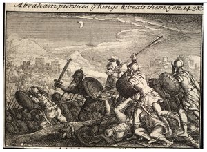 Abraham bojuje s králi. stát 2 od Wenceslaus Hollar