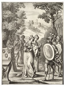 Aeneas se setkává s Andromache od Wenceslaus Hollar