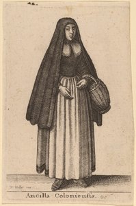 kolínská služebná od Wenceslaus Hollar