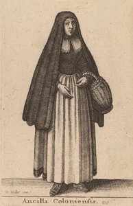 Maid of Colonia, 1643 od Wenceslaus Hollar