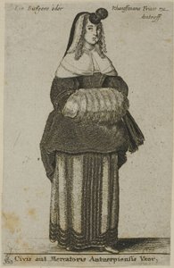 Manželka Antverpy od Wenceslaus Hollar