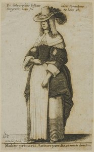 Antverpská žena od Wenceslaus Hollar
