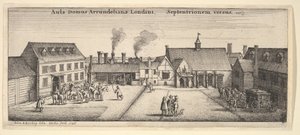 Arundelův dům ze severu, 1646. od Wenceslaus Hollar