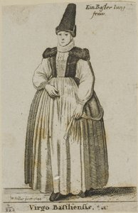 Basilejská žena od Wenceslaus Hollar