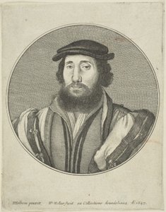 Vousatý muž od Wenceslaus Hollar
