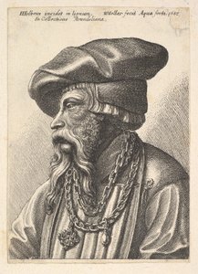 Vousatý muž s řetízkovým náhrdelníkem, 1647. od Wenceslaus Hollar
