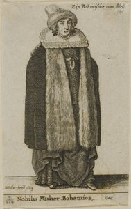 Česká šlechtična od Wenceslaus Hollar