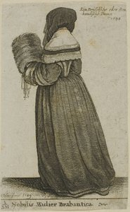 Brabantská šlechtična od Wenceslaus Hollar