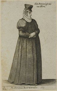Měšťanova žena z Bernu od Wenceslaus Hollar