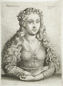 Busta ženy od Wenceslaus Hollar