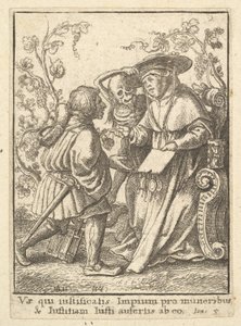 Kardinál, z Tance smrti, 1651. od Wenceslaus Hollar