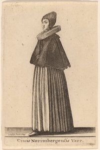 Manželka občana Norimberku od Wenceslaus Hollar