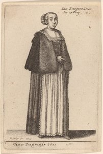 Dcera měšťana pražského od Wenceslaus Hollar