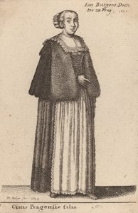 Dcera měšťana pražského, 1643 od Wenceslaus Hollar