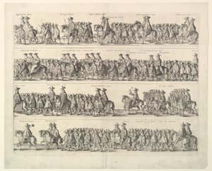 Korunovační průvod Karla II Londýnem, 1662. od Wenceslaus Hollar