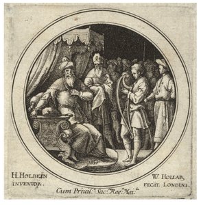 David před Saulem. stát 2 od Wenceslaus Hollar