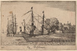Delfshaven od Wenceslaus Hollar