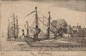 Přístav Delft, 1635. od Wenceslaus Hollar