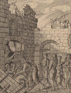 Sestup do pekla. od Wenceslaus Hollar
