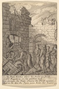 Sestup do pekla, 1625-77. od Wenceslaus Hollar