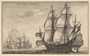 Nizozemské válečné lodě Naves Bellicæ Hollandicæ, 1647. od Wenceslaus Hollar