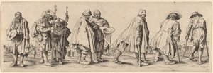 Osm žebráků. od Wenceslaus Hollar