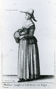 Anglická venkovská žena, 1643 od Wenceslaus Hollar