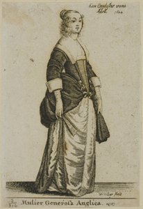 Anglická gentlemanka od Wenceslaus Hollar