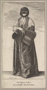 Anglická dáma v zimním kostýmu Zimní zvyk jedné anglické gentlemanky, 1644. od Wenceslaus Hollar