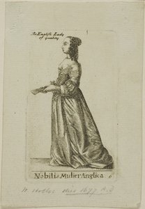 Anglická šlechtična od Wenceslaus Hollar