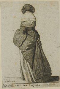 Anglická šlechtična v zimním oblečení od Wenceslaus Hollar