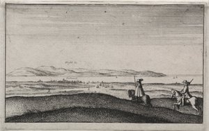 Anglické pohledy: Isle of Wight z Portsmouthu. od Wenceslaus Hollar
