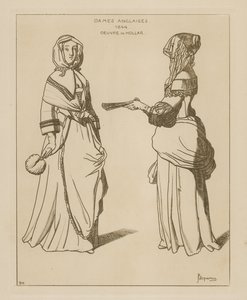 Anglické ženy, 1644 od Wenceslaus Hollar