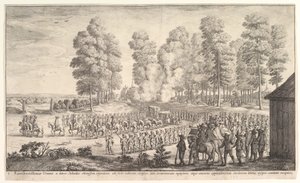Vstup hraběte z Thurnu a Taxisů do Hemissenu, ca. 1651. od Wenceslaus Hollar