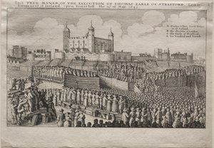 Poprava hraběte ze Straffordu, 1641. od Wenceslaus Hollar