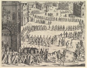 Pohřeb generála Johana Baptiste von Taxise, 1645. od Wenceslaus Hollar