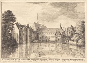Opatství Groenendael od Wenceslaus Hollar