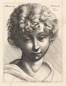 Hlava mladé dívky, 1645. od Wenceslaus Hollar