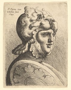 Hlava s přilbou, 1645. od Wenceslaus Hollar