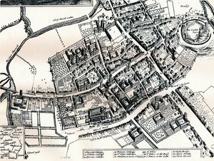 Hollarsův plán Oxfordu, c1643 od Wenceslaus Hollar