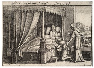 Izák žehná Jákobovi. stát 2 od Wenceslaus Hollar