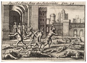 Jákobovi synové zabíjeli Sichemity. stát 2 od Wenceslaus Hollar