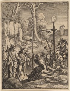 Ježíš čelí svým odpůrcům od Wenceslaus Hollar