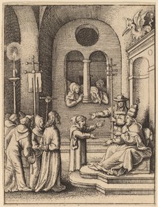 Ježíš znovu před Kaifášem od Wenceslaus Hollar