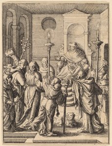 Ježíš před Annášem od Wenceslaus Hollar