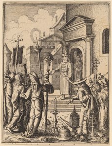 Ježíš před Pilátem od Wenceslaus Hollar