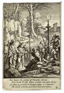 Ježíš čelí svým odpůrcům od Wenceslaus Hollar