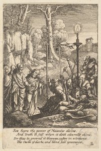 Ježíš čelí svým kritikům, 1625-77. od Wenceslaus Hollar
