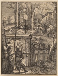 Ježíš na Olivové hoře od Wenceslaus Hollar